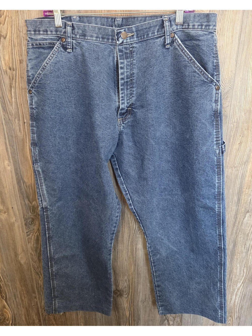 Wrangler Authentics Carpenter Jeans Men 36x27 (Tag 30) Relaxed Straight Workwear